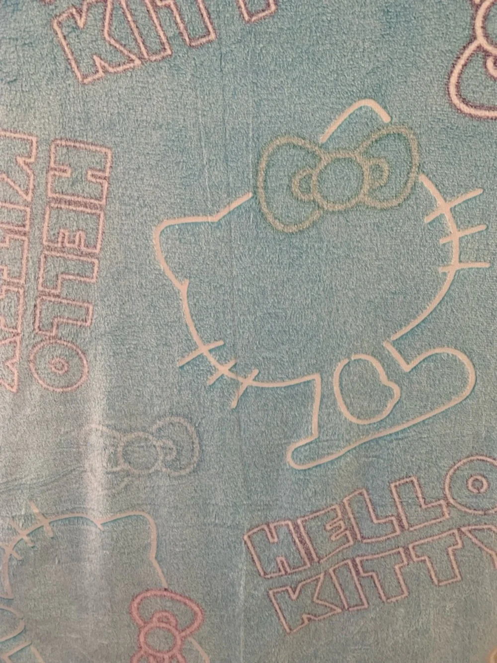 Limited Edition Hello Kitty Blue Plush Throw Blanket